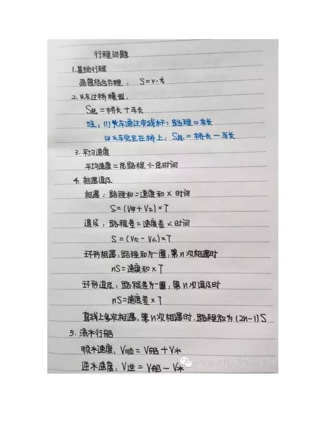 行測公式記不??？學霸幾張筆記就搞定了！