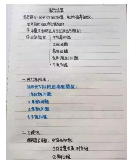 行測公式記不??？學霸幾張筆記就搞定了！